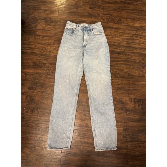 Abercrombie & Fitch Jeans Womens 25/0R Curve Love 90s Straight Ultra High Rise - Picture 1 of 8